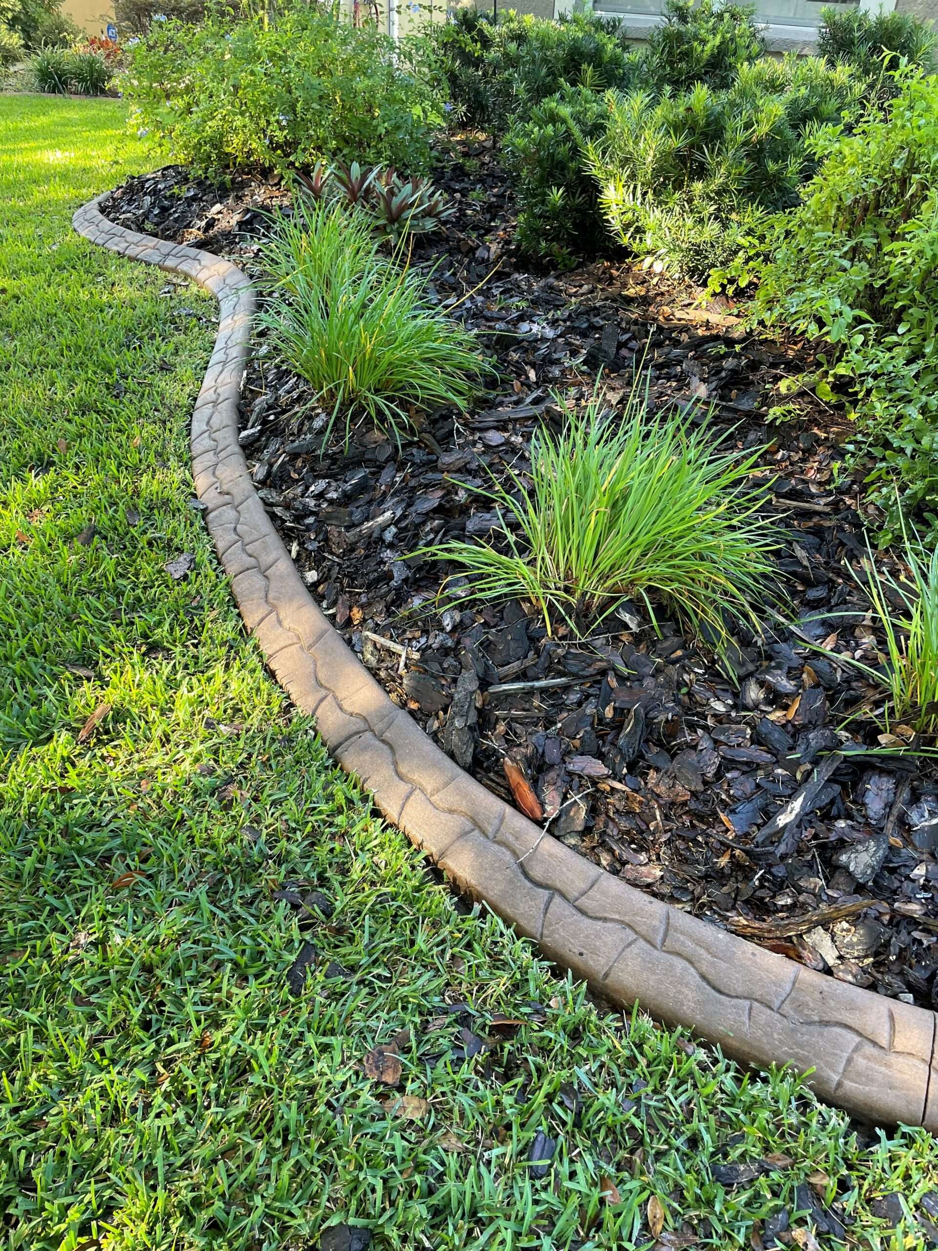 cleaned planter edging