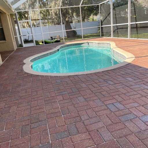 paver sealing at pool deck