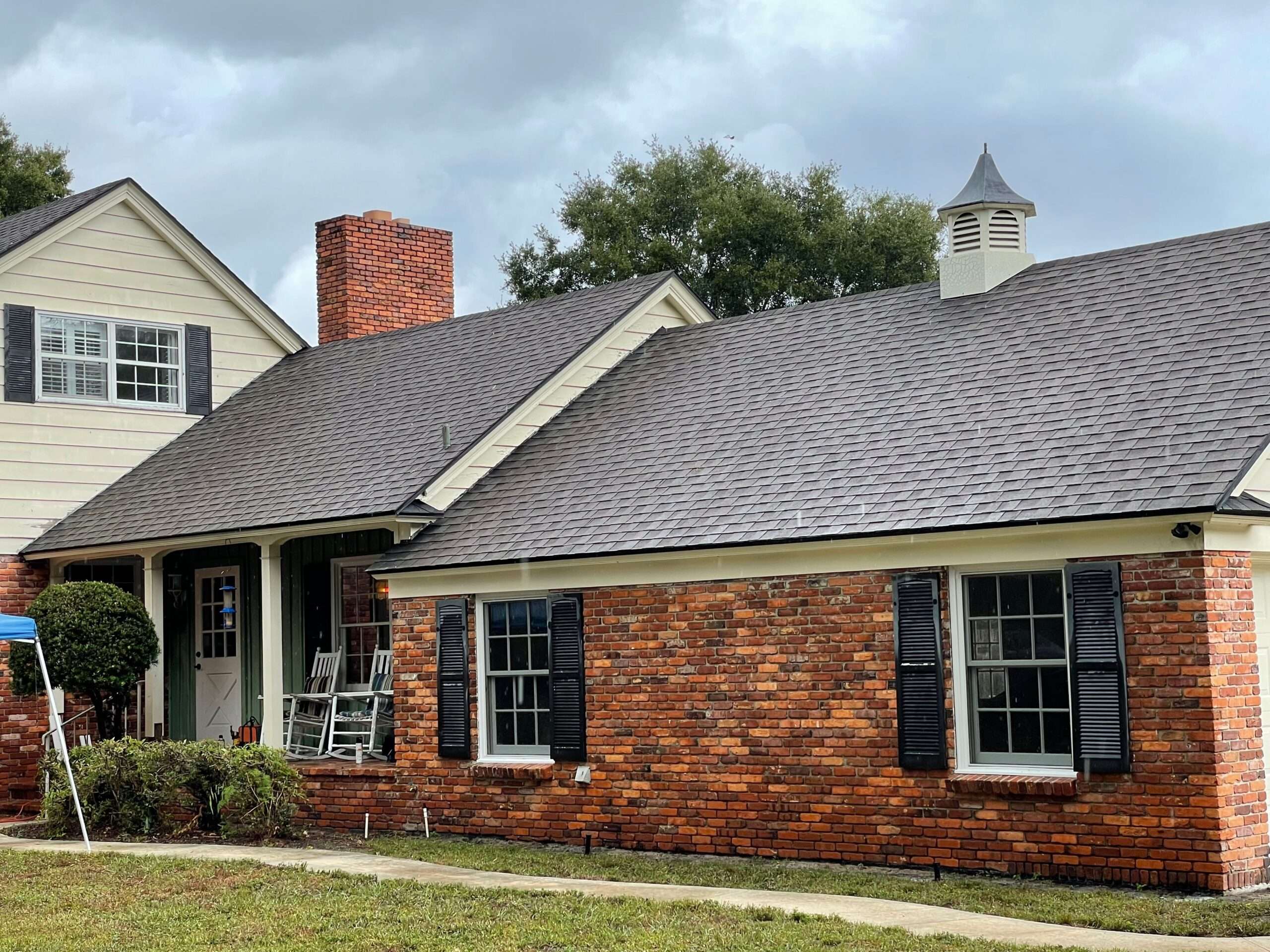 cleaned house with roof